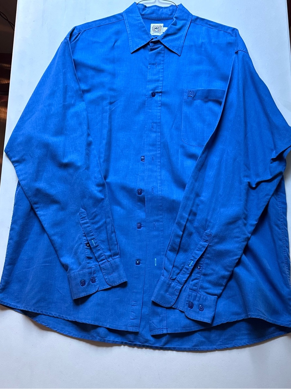 Cinch Men's Long-Sleeve Button-Up Shirt - Bright Blue